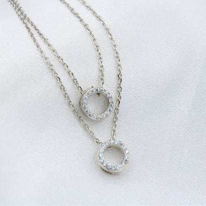 Luna Twin Circle Necklace