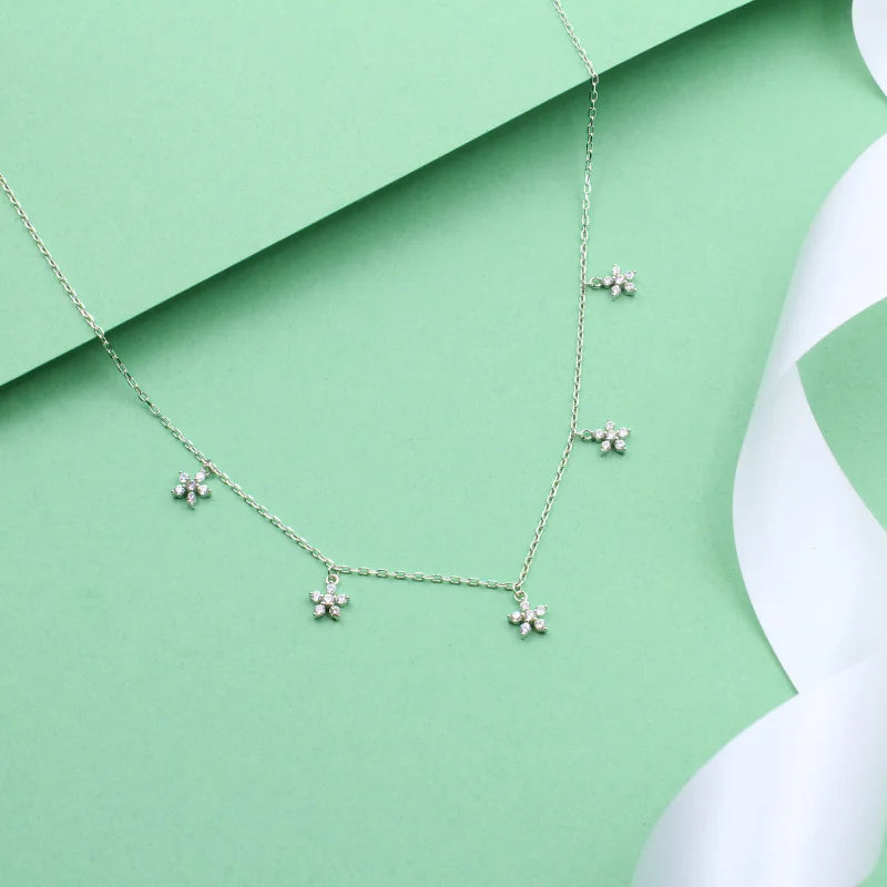 Daisy Dreams Charms Silver Necklace