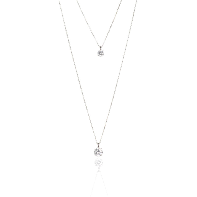 Celeste Solitaire Pendant Duo