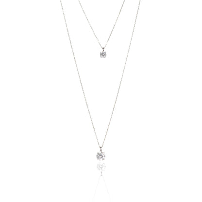 Celeste Solitaire Pendant Duo