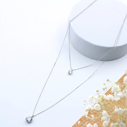 Celeste Solitaire Pendant Duo