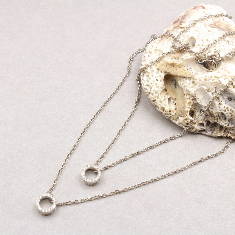 Luna Twin Circle Necklace