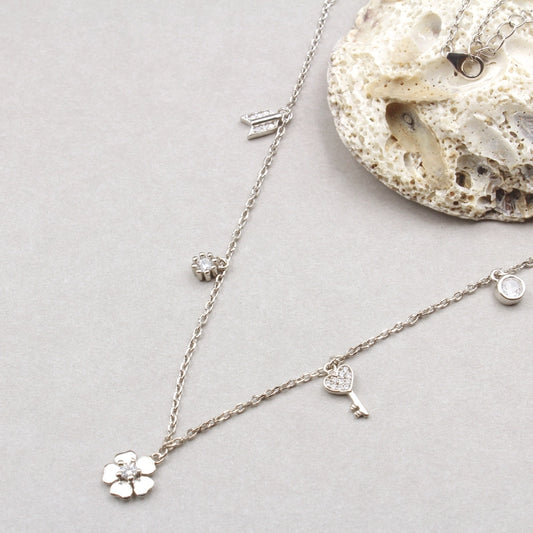 Whimsical Charm Layered Necklace | 925 Sterling Silver