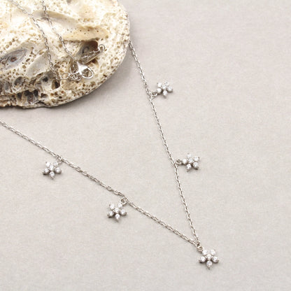 Daisy Dreams Charms Silver Necklace