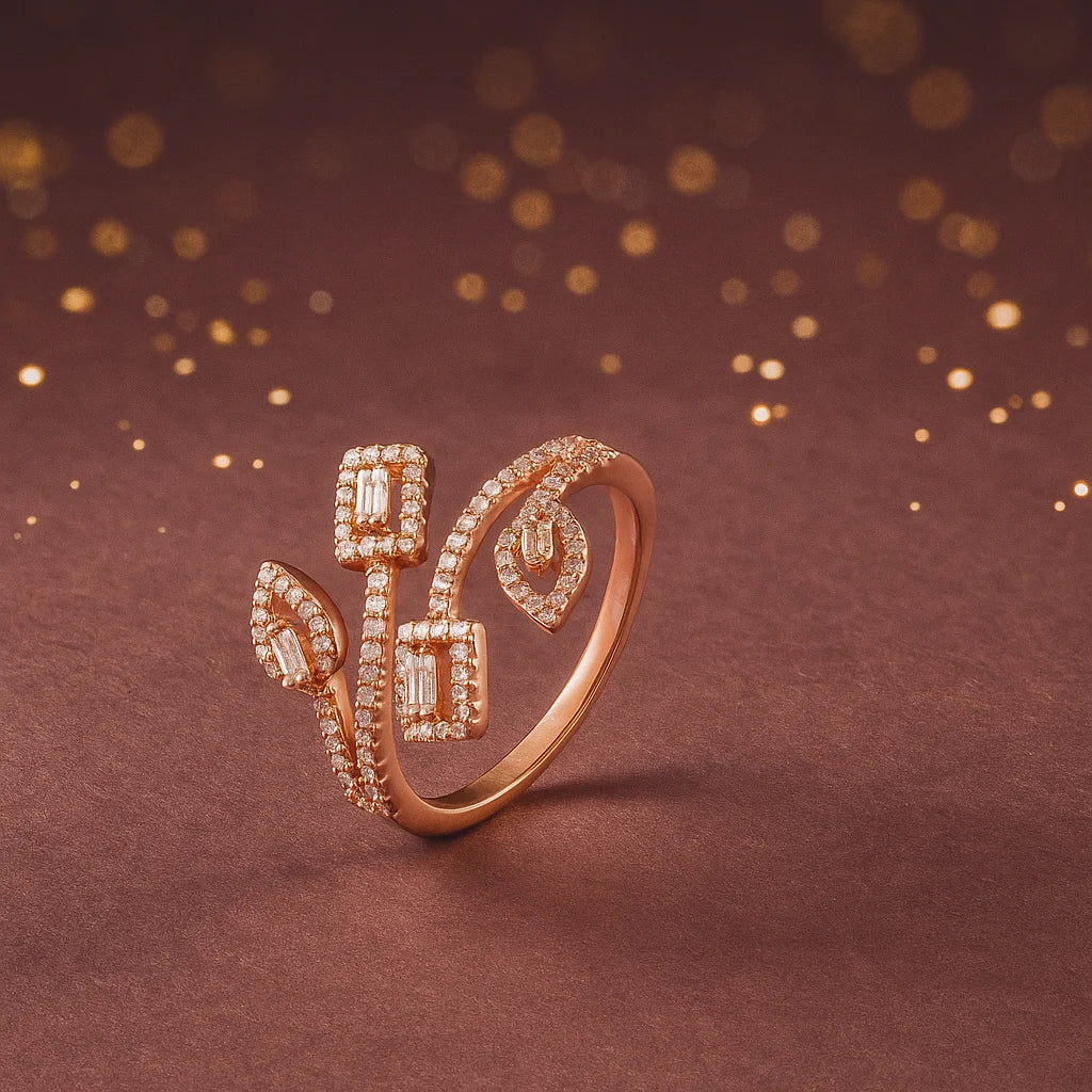 Blooming Grace Ring in 925 Silver with Rose Gold Plating
