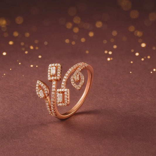 Blooming Grace Ring in 925 Silver with Rose Gold Plating