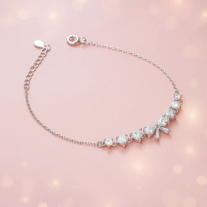 Elegant Stone-Studded Bracelet in 925 Sterling Silver