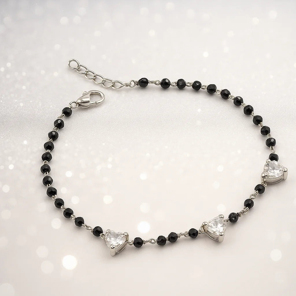 Trinity Heart Mangalsutra Bracelet