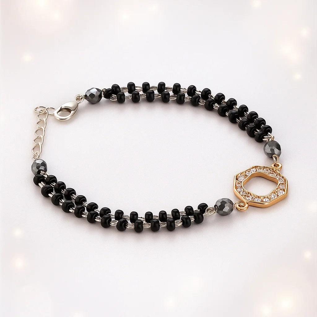 Hexa Charm Mangalsutra Bracelet