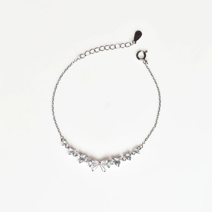 Elegant Stone-Studded Bracelet in 925 Sterling Silver