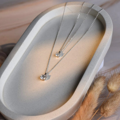 Celeste Solitaire Pendant Duo
