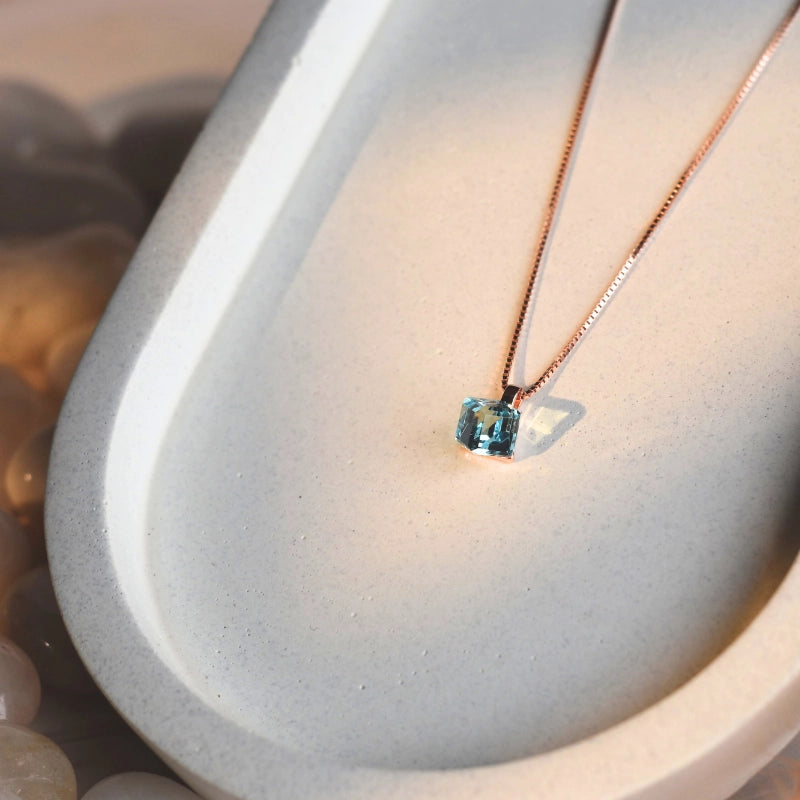Azure Spark Silver Necklace | RoseGold Plated Sterling Silver
