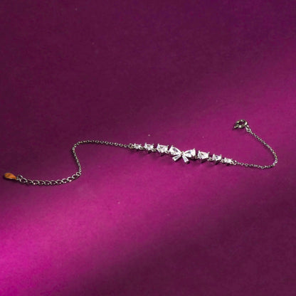 Elegant Stone-Studded Bracelet in 925 Sterling Silver