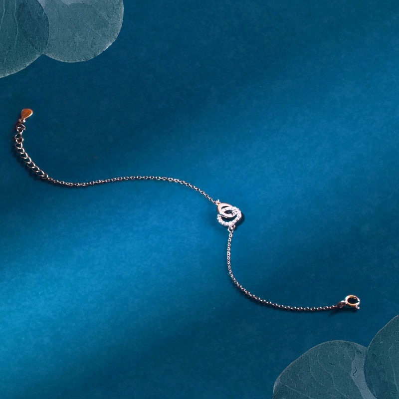 Interlinked Circle Bracelet in 925 Sterling Silver