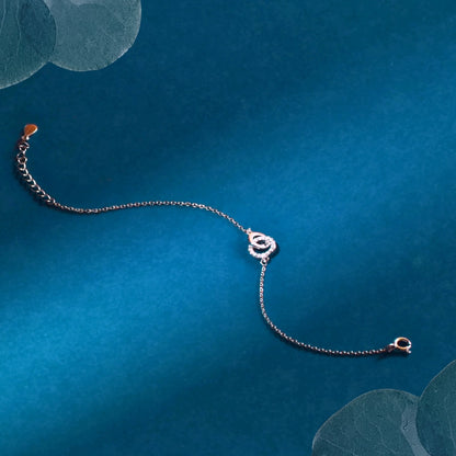 Interlinked Circle Bracelet in 925 Sterling Silver