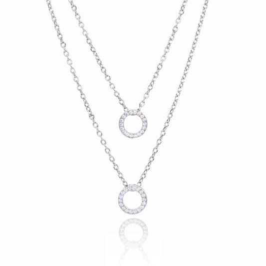 Luna Twin Circle Necklace