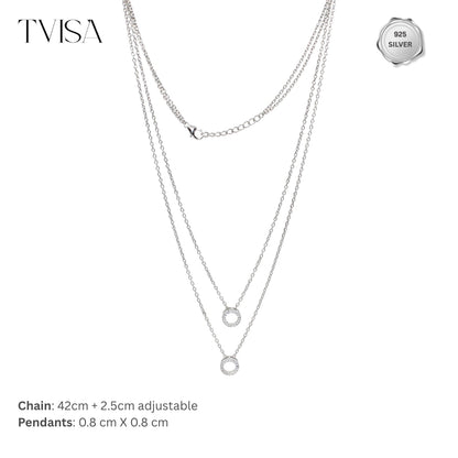 Luna Twin Circle Necklace