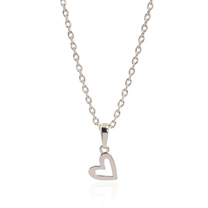 Minimalist Silver Heart Pendant Necklace