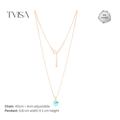 Azure Spark Silver Necklace | RoseGold Plated Sterling Silver