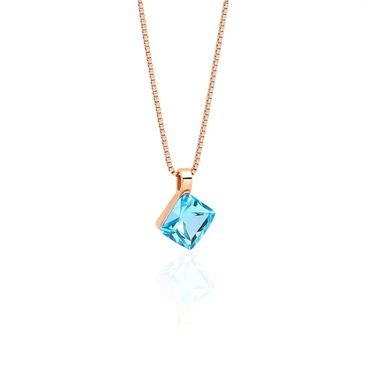 Azure Spark Silver Necklace | RoseGold Plated Sterling Silver