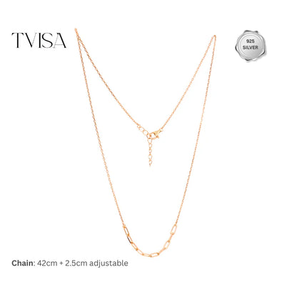 Minimalist Rose Gold Paperclip Chain Necklace for Women