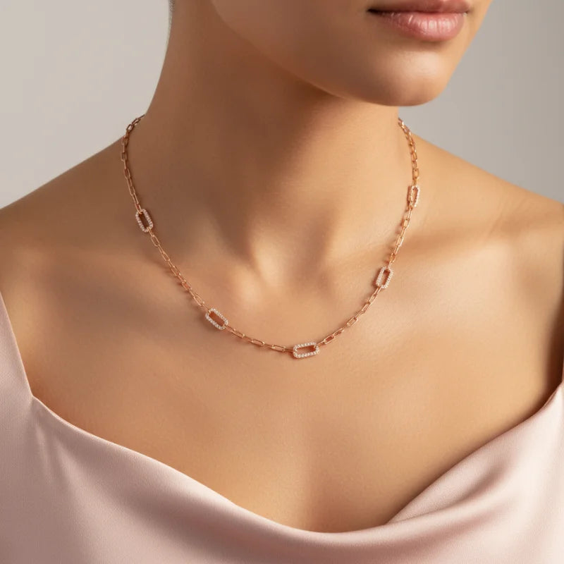 TVISA LuxeLoop Chain Necklace for Women