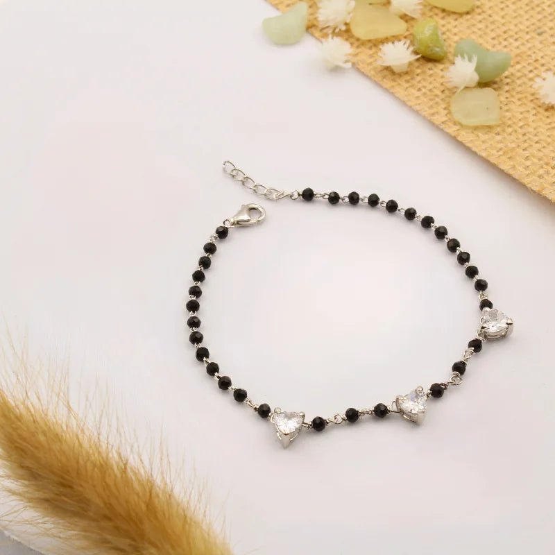 Trinity Heart Mangalsutra Bracelet