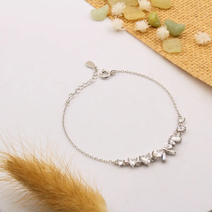 Elegant Stone-Studded Bracelet in 925 Sterling Silver