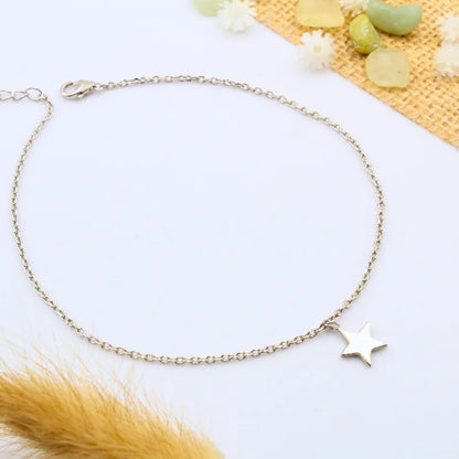 Sterling Silver Solo Star Anklet