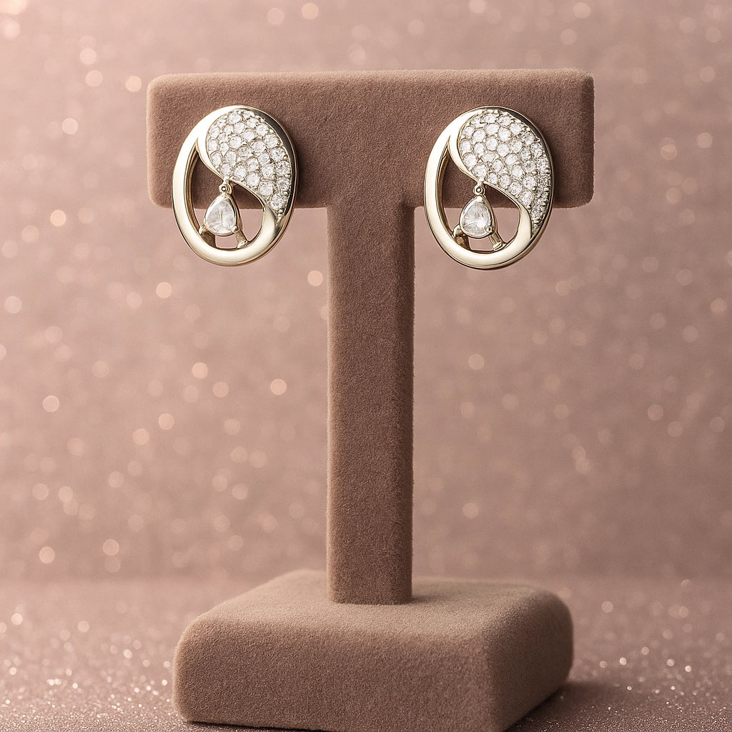 Silver Bliss Round Stud Earrings