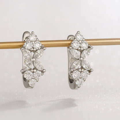 Dazzling Rhodium Plated 92.5 Silver Bali Earrings