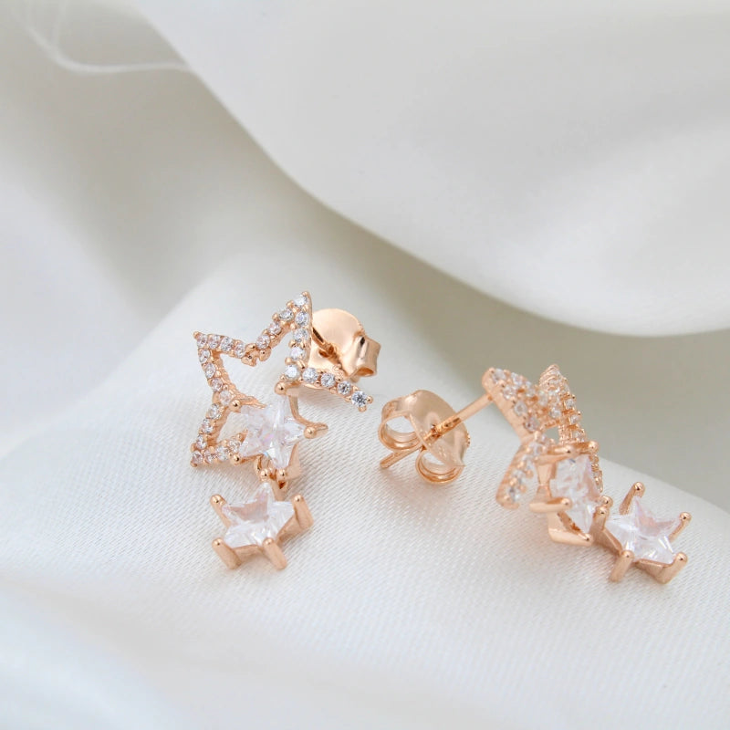 Shiny Shooting Star Silver Earring