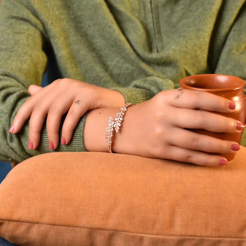 BlushSilver Luxe Baguette Bracelet