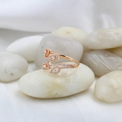 Blooming Grace Ring in 925 Silver with Rose Gold Plating
