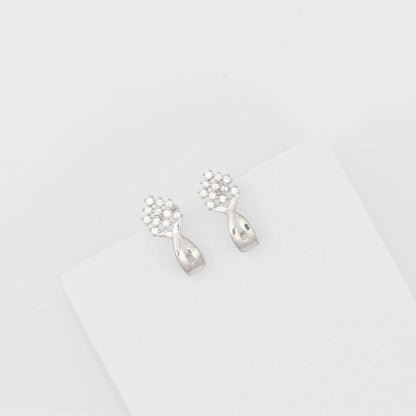 Silver Glittering Tree Earring