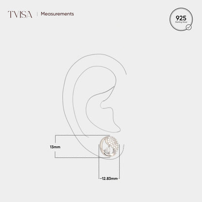 Silver Bliss Round Stud Earrings