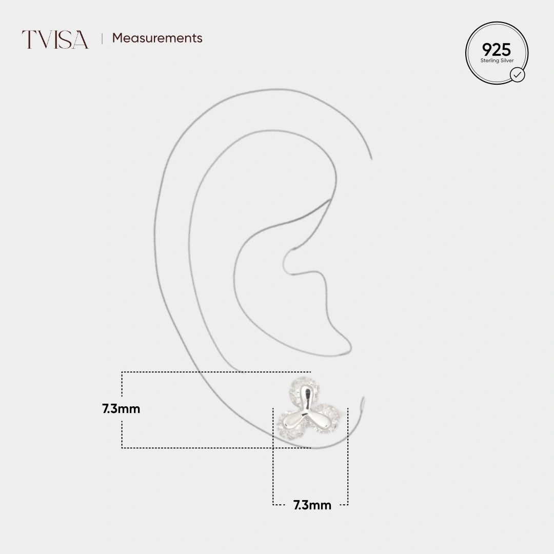 Floral round  Petal Earring